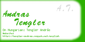 andras tengler business card